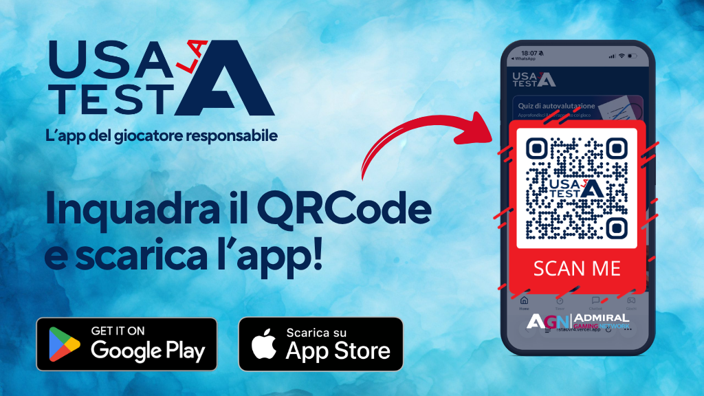 App del giocatore responsabile QR code Usa La Testa NOVOMATIC Italia